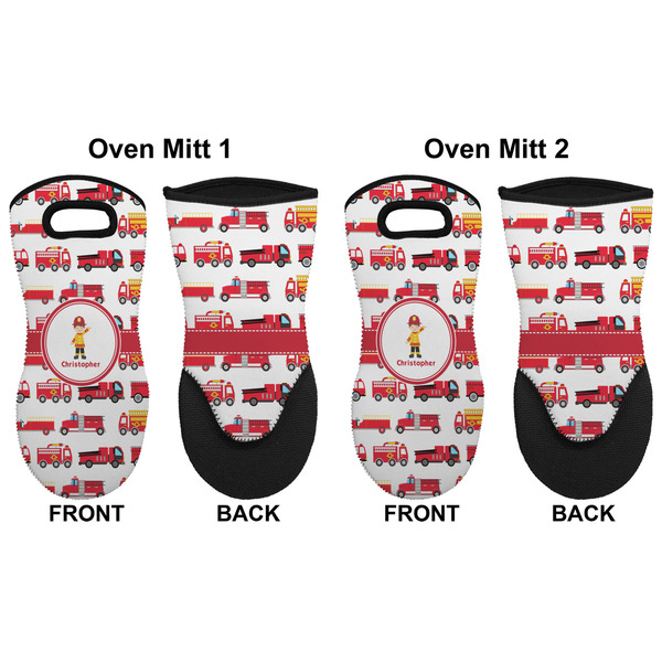 Firetrucks Neoprene Oven Mitt - Set of 2 - Approval