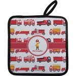 Firetrucks Pot Holder w/ Name or Text