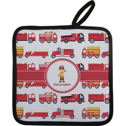 Firetrucks Pot Holder w/ Name or Text