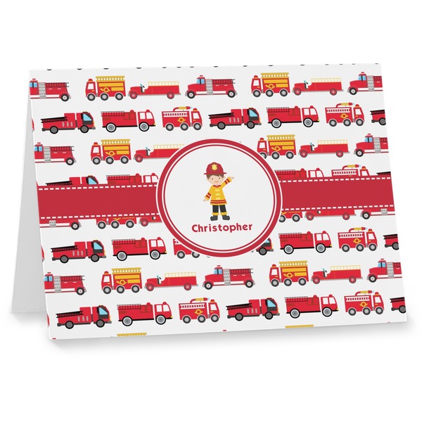 Custom Firetrucks Note cards (Personalized)