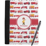 Firetrucks Notebook Padfolio - Large w/ Name or Text