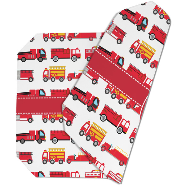 Custom Firetrucks Dining Table Mat - Octagon (Double-Sided) w/ Name or Text