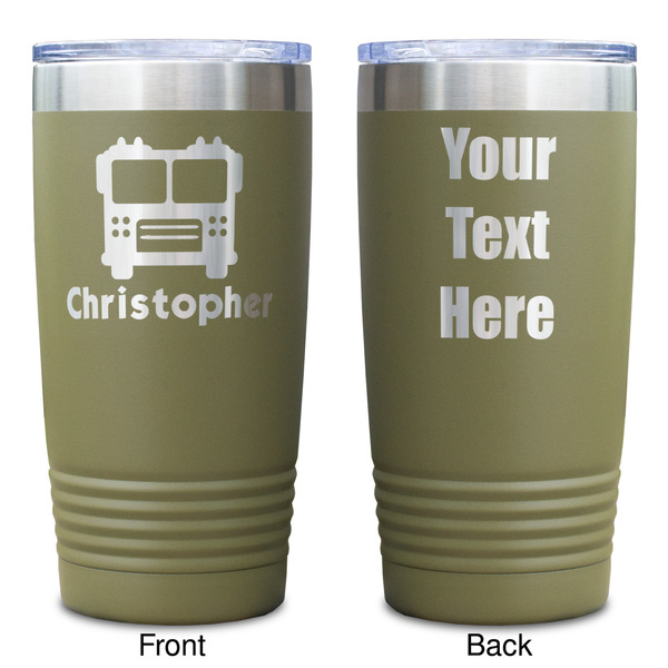 Firetrucks Olive Polar Camel Tumbler - 20oz - Double Sided - Approval
