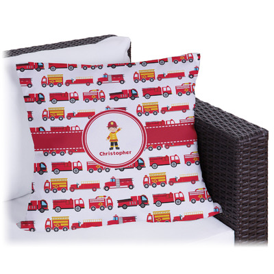 Firetrucks Outdoor Pillow (Personalized)