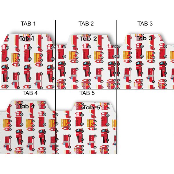 Firetrucks Page Dividers - Set of 5 - Approval