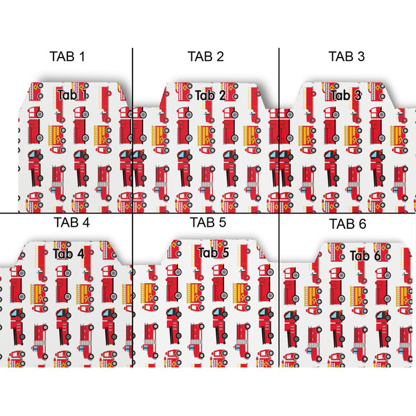 Firetrucks Page Dividers - Set of 6 - Approval
