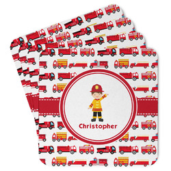 Firetrucks Paper Coasters (Personalized)