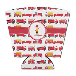Firetrucks Party Cup Sleeve - with Bottom (Personalized)