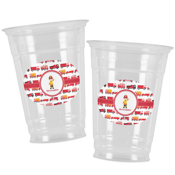 Firetrucks Party Cups - 16oz - Alt View