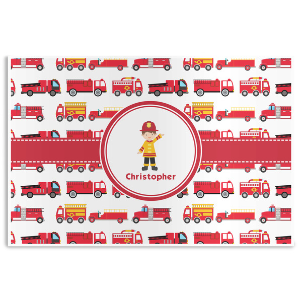 Custom Firetrucks Disposable Paper Placemats (Personalized)