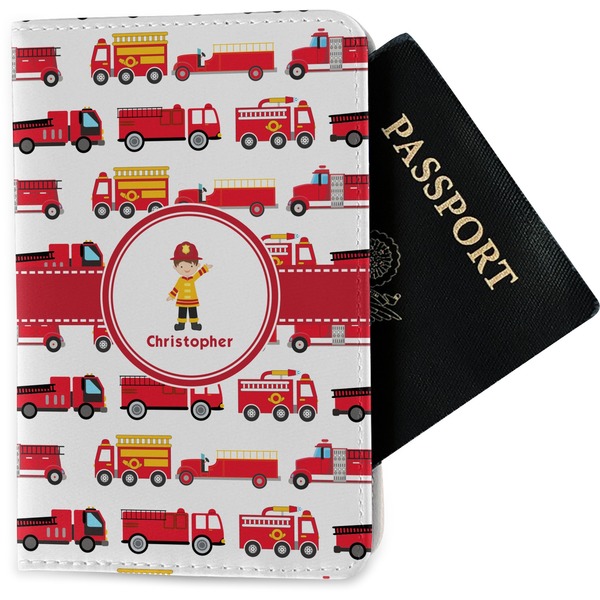 Custom Firetrucks Passport Holder - Fabric (Personalized)