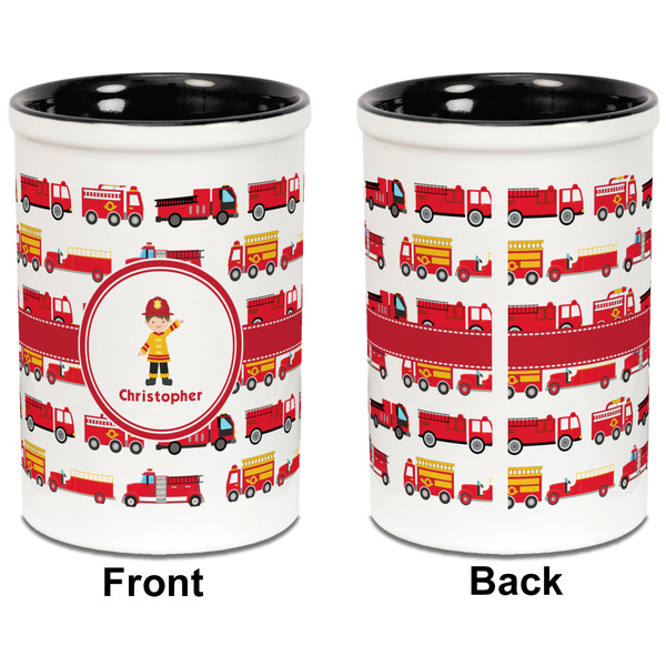 Firetrucks Pencil Holder - Black - approval
