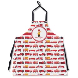 Firetrucks Apron Without Pockets w/ Name or Text