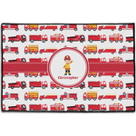 Firetrucks Door Mat - 36"x24" (Personalized)