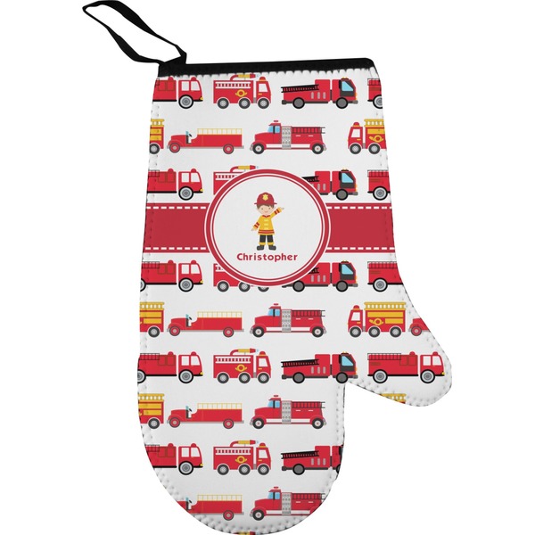 Custom Firetrucks Oven Mitt (Personalized)