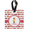Firetrucks Plastic Luggage Tag - Square w/ Name or Text