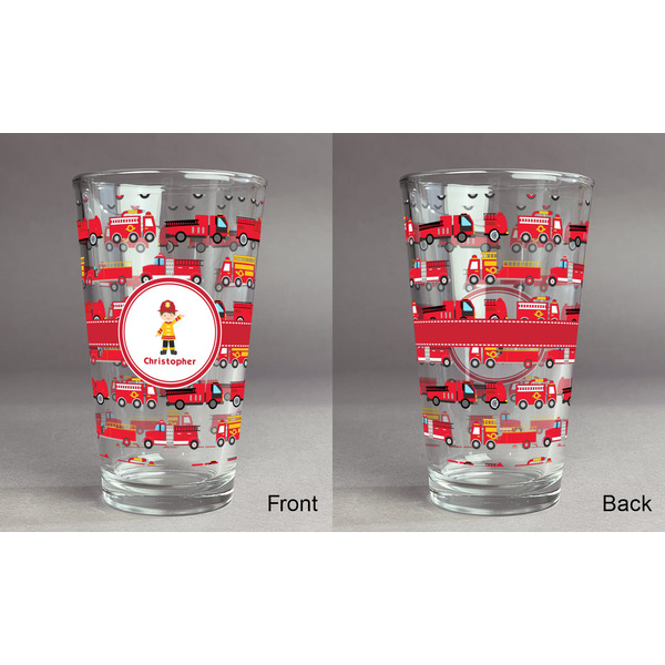 Firetrucks Pint Glass - Full Fill w Transparency - Approval