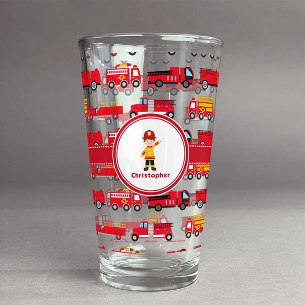 Custom Firetrucks Pint Glass - Full Print (Personalized)