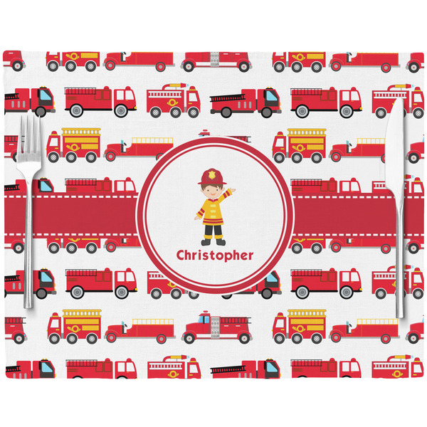Firetrucks Placemat with Props