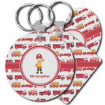 Firetrucks Plastic Keychain (Personalized)