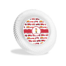 Firetrucks Plastic Party Appetizer & Dessert Plates - 6" (Personalized)