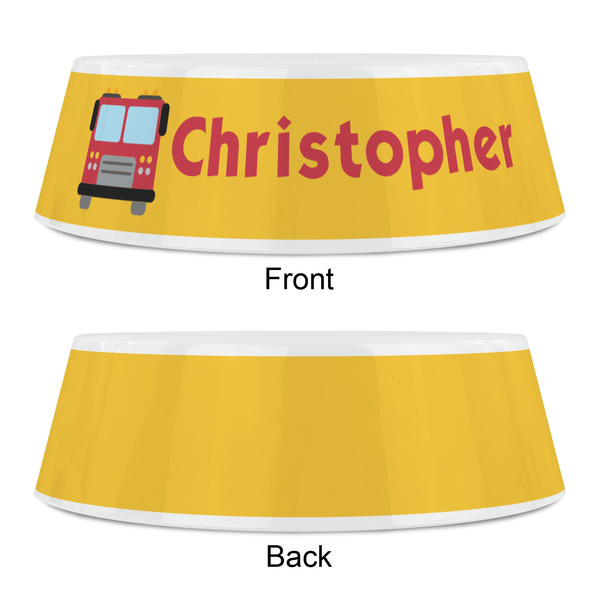 Firetrucks Plastic Pet Bowls - Small - APPROVAL