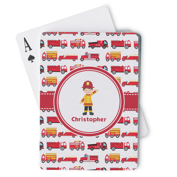 Custom Firetrucks Playing Cards (Personalized)