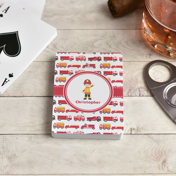 Firetrucks Playing Cards - In Context