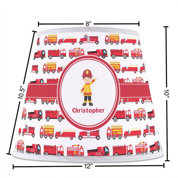 Firetrucks Poly Film Empire Lampshade - Dimensions