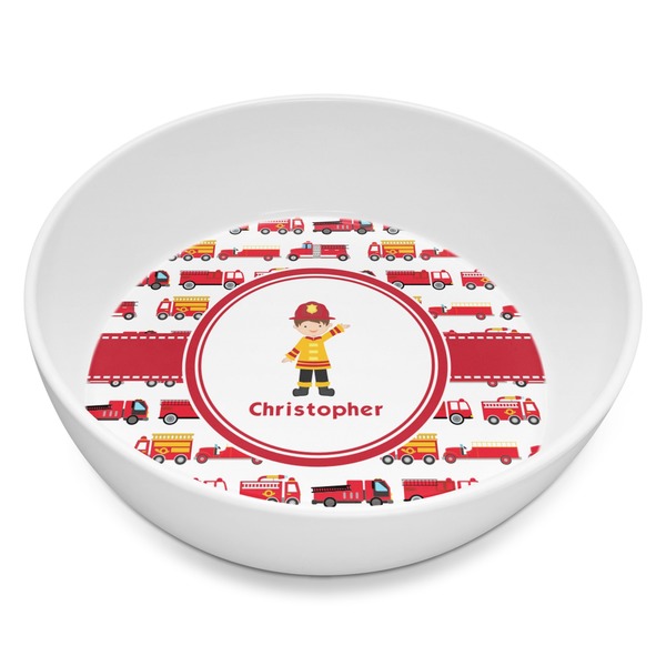 Custom Firetrucks Melamine Bowl - 8 oz (Personalized)