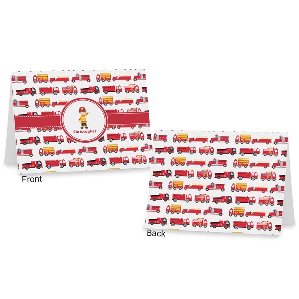 Firetrucks Postcard - Front and Back