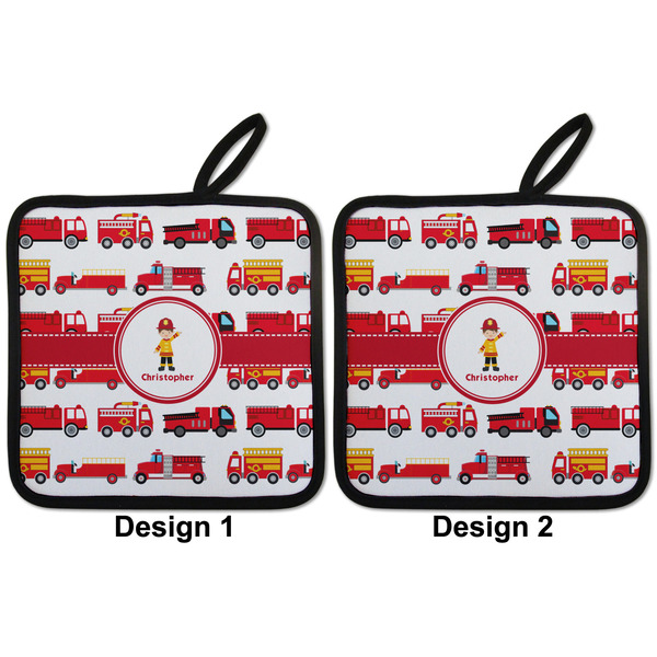 Firetrucks Pot Holders - Set of 2 APPROVAL