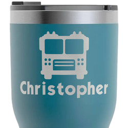 Firetrucks RTIC Tumbler - Dark Teal - Laser Engraved - Double-Sided (Personalized)