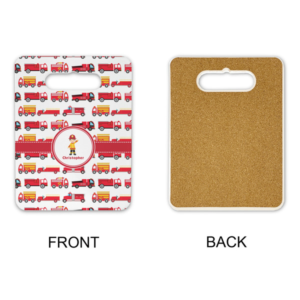 Firetrucks Rectangle Trivet with Handle - APPROVAL