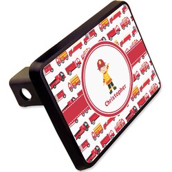Firetrucks Rectangular Trailer Hitch Cover - 2" (Personalized)