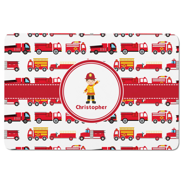 Firetrucks Rectangular Fridge Magnet - FRONT
