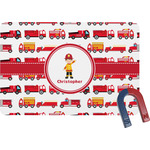 Firetrucks Rectangular Fridge Magnet (Personalized)