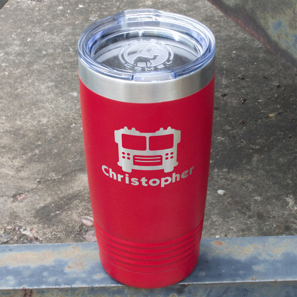 Firetrucks Red Polar Camel Tumbler - 20oz - Angled