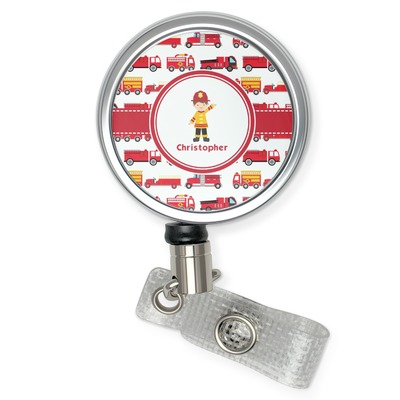 Firetrucks Retractable Badge Reel (Personalized)