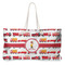 Firetrucks Large Rope Tote Bag - Front View