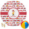 Firetrucks Round Beach Towel (Personalized)