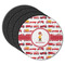 Firetrucks Round Rubber Backed Coasters - Set of 4 (Personalized)