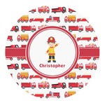 Firetrucks Round Decal - Small (Personalized)
