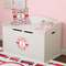 Firetrucks Round Wall Decal on Toy Chest