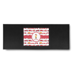 Firetrucks Rubber Bar Mat (Personalized)