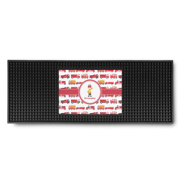 Custom Firetrucks Rubber Bar Mat (Personalized)