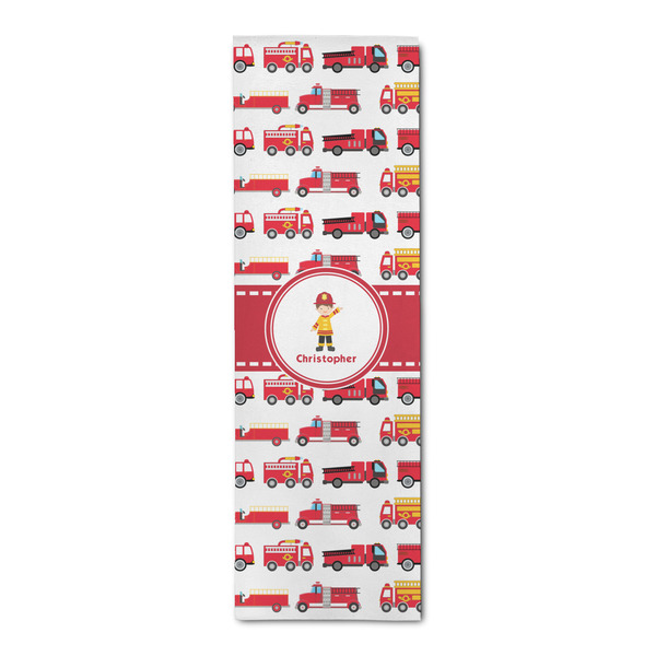 Custom Firetrucks Runner Rug - 2.5'x8' w/ Name or Text