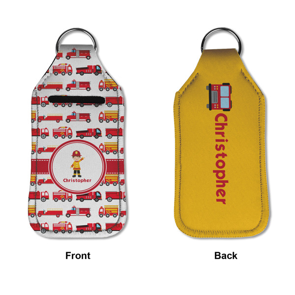 Firetrucks Sanitizer Holder Keychain - Large APPROVAL (Flat)