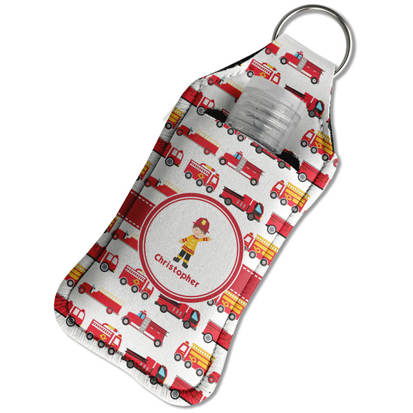 Firetrucks Sanitizer Holder Keychain - Large in Case