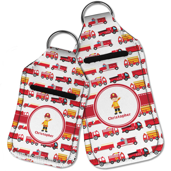 Firetrucks Sanitizer Holder Keychain - Parent Main